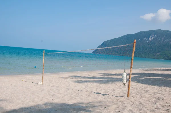 Volleyballnetz am Strand — Stockfoto