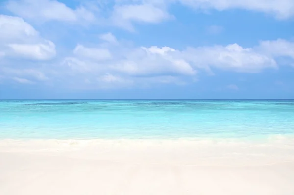 Güzel sahil ve mavi gökyüzü