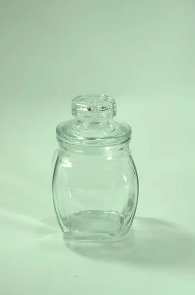 Bottiglie di vetro tono verde — Foto Stock