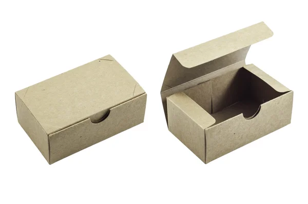 Cardboard box isolated on white background — Stock Photo, Image