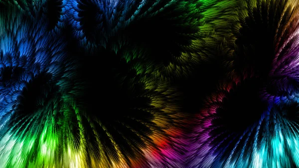 Abstraktní Fraktální Vícebarevné Neonové Pozadí Vodorovný Prapor Používá Pro Design — Stock fotografie