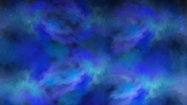 Bulut ve şimşek şeklinde soyut mavi fraktal arkaplan. Hayal gücü, yaratıcılık ve tasarım projelerinde kullanılabilir.