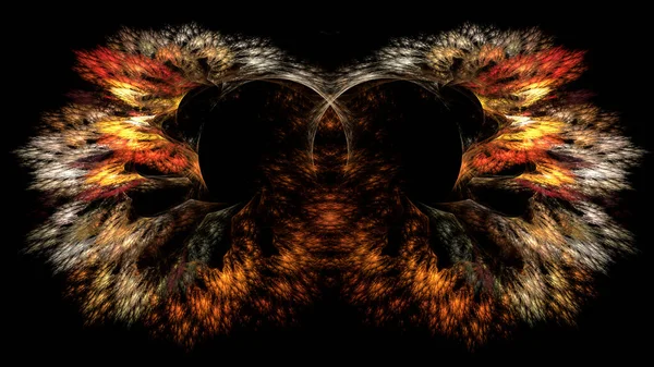 Абстрактна Ілюстрація Двох Золотих Кілець Пір Темному Тлі — стокове фото