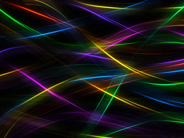 Abstracto Suave Fondo Ondas Multicolores Negro Bacalera Artística Brillante — Foto de Stock