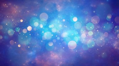 Pastel Cosmic Background with Pink Purple Blue Bokeh Stars and Sparkles