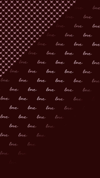 Diagonal Split of Heart Grid and Love Typography on Dark Background