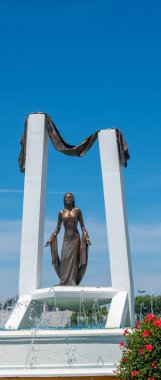 Cadiz 'deki Chipiona' da Roco Jurado anıtı. Endülüs. İspanya. Avrupa. 2 Mayıs 2021