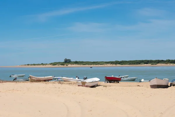 fishing boats on Bonanza beach. Bonanza Cadiz. Andalusia. Spain. Europe.