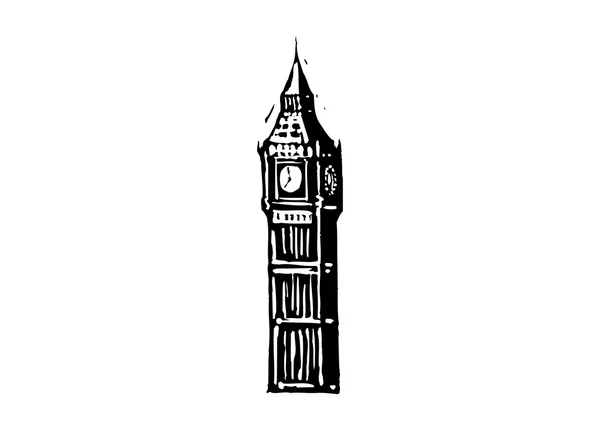 Big Ben disegno — Vettoriale Stock