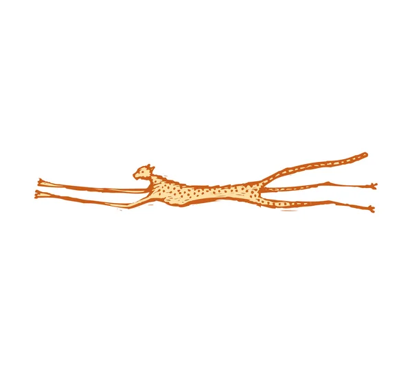 Guépard orange courant — Image vectorielle