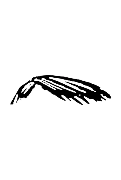 黒の人間の毛髪 — ストックベクタ