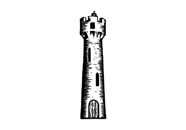 Vektorillustration des Menschen im Elfenbeinturm — Stockvektor