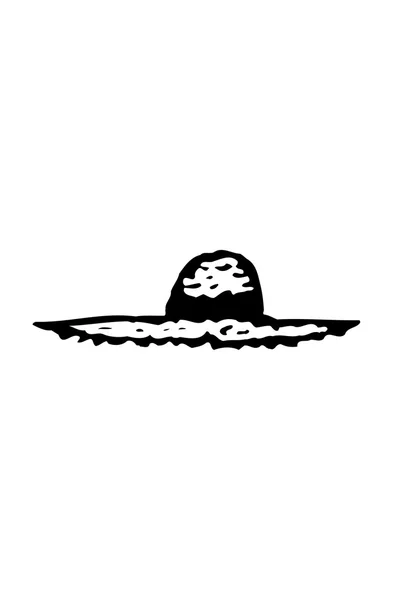 Szalma fekete széles karimájú kalap Vektor Grafikák