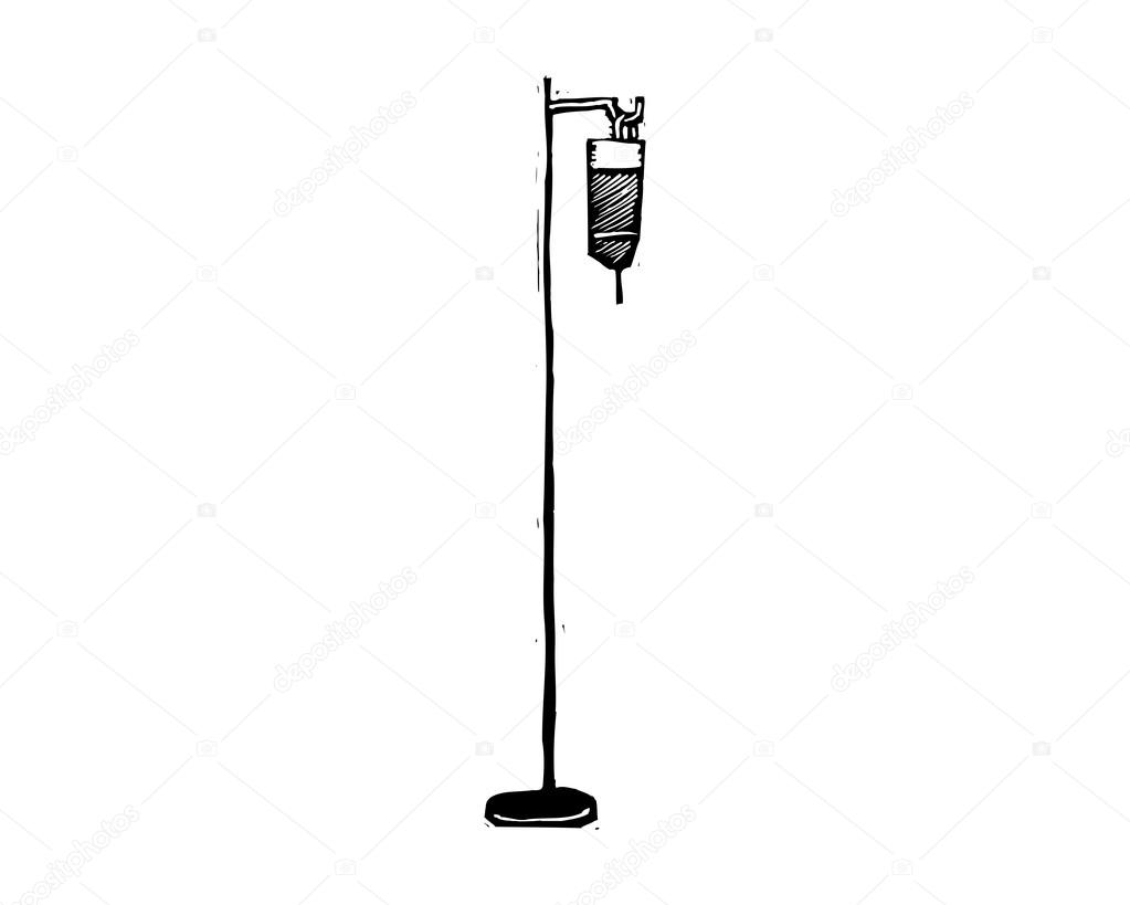 vector illustration of intravenous medicine