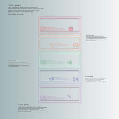 Infographic ile bar bölünmüş beş renk bölümlerine Çift Kişilik özetliyor