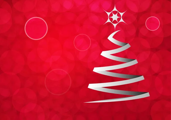 Motif de Noël sur fond rouge — Image vectorielle