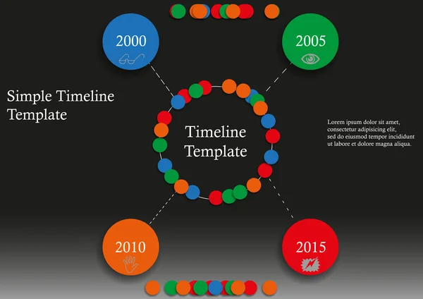 简单的时间线 — 图库照片
