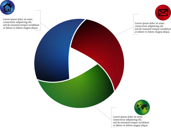 Infográfico arredondado —  Vetores de Stock