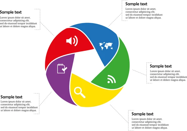 Infographie de cercle — Image vectorielle