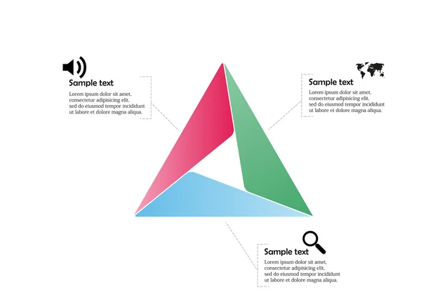 Üçgen Infographic — Stok Vektör