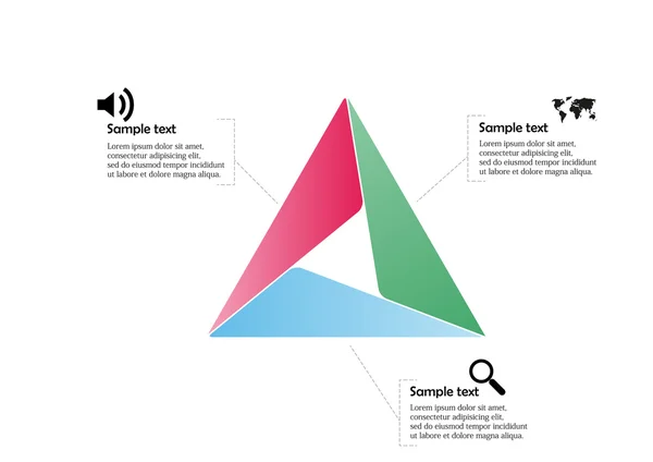 Driehoek infographic — Stockvector