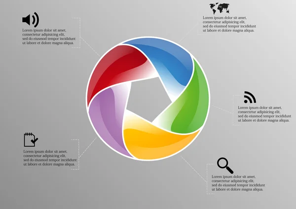 Cirkelinfographic — Stockvector