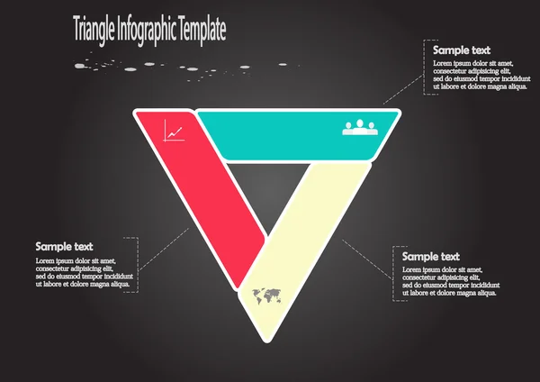 Інфографіка з формою трикутника — стоковий вектор