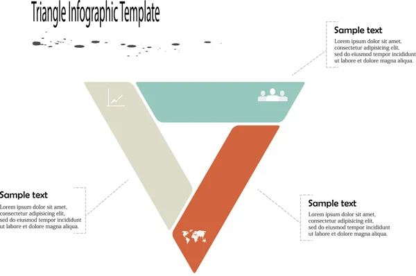 Infografik mit Dreiecksform — Stockvektor