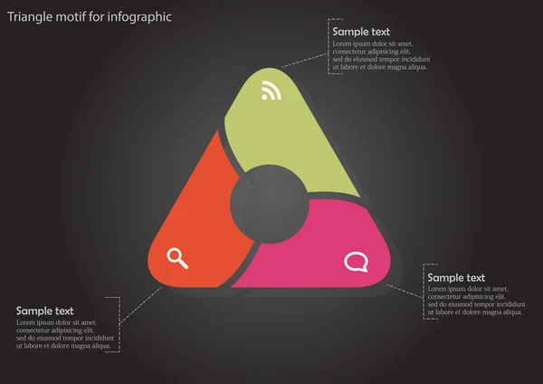 Infographic daire içinde olan renk üçgen ile