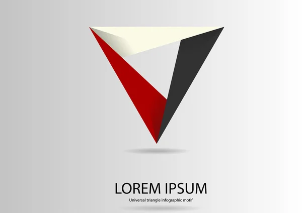 Üçgen logo motif şablonu
