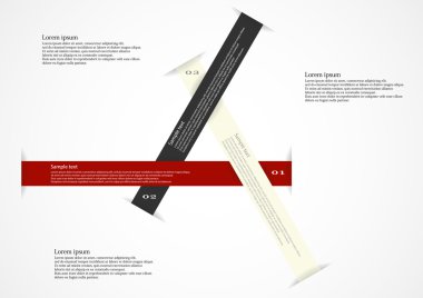 Infographic motif üç uzun şeritler