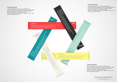 Infographic altı şeritler