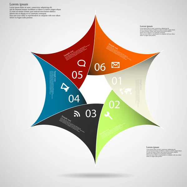 Étoile hexagonale sur fond clair — Image vectorielle