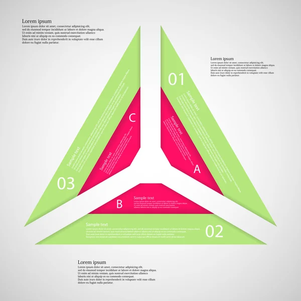 Illustration infographique avec forme de triangle — Image vectorielle