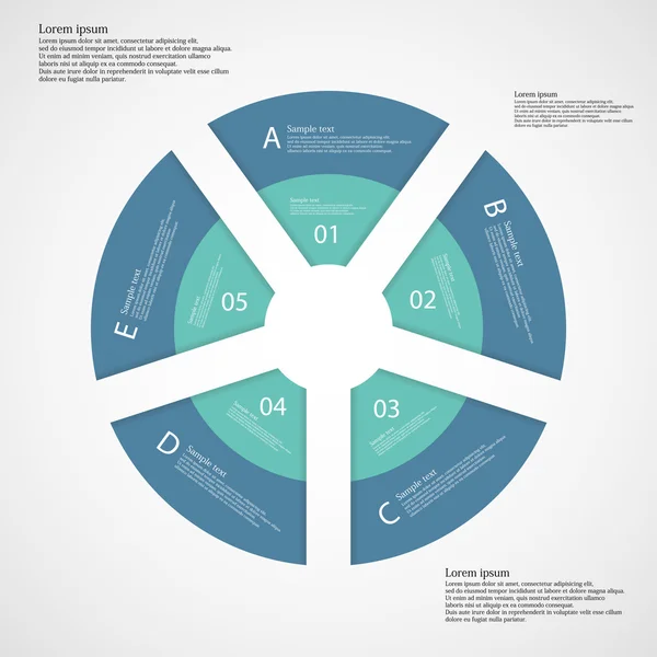 Beş ayrı mavi parçaları çalmak