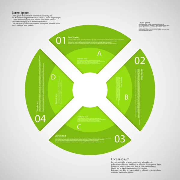 Dört ayrı yeşil parçaları çalmak