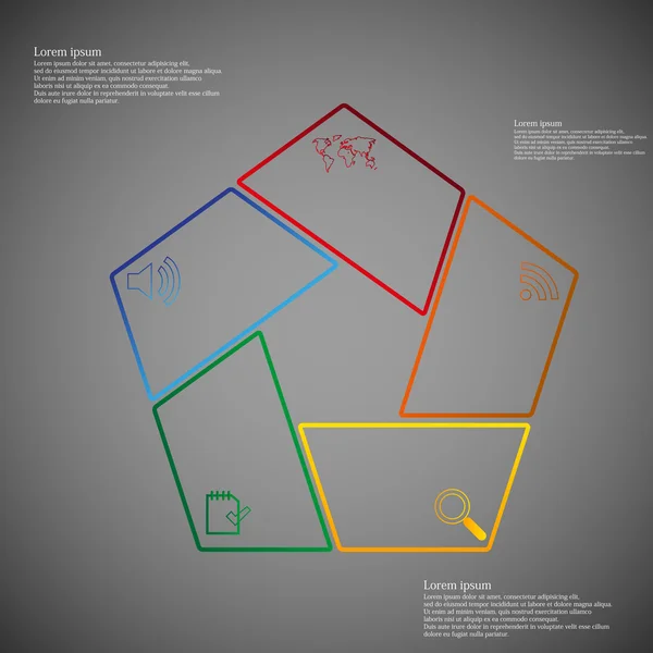 Pentagon Infographic kara günü beş bölümden oluşur