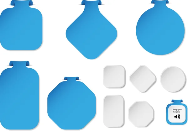 Mavi renk ile illüstrasyon Infographic şablonları