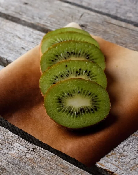 Coada de felii de fructe kiwi — Fotografie, imagine de stoc