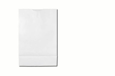 Beyaz arka planda izole edilmiş boş kağıt. 3B görüntüleme