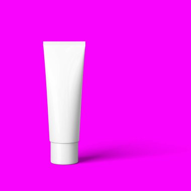 Realistic cosmetic bottle mock up set isolated pack on red purple background. Cosmetic brand template.3d rendering.