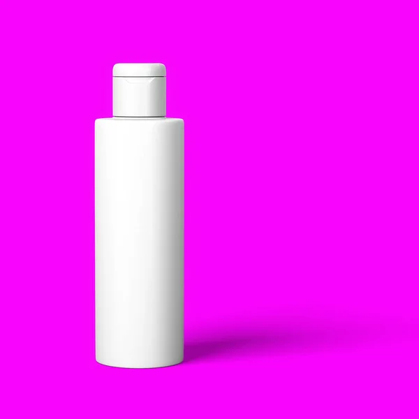 Realistic Cosmetic Bottle Mock Set Isolated Pack Red Purple Background — Stock Photo, Image