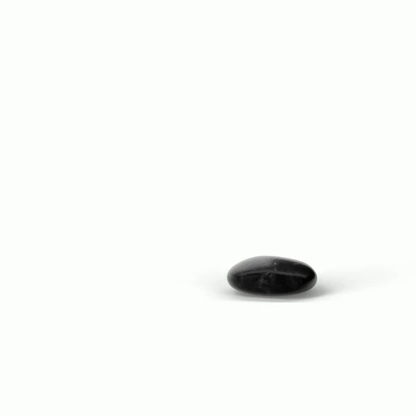 3Dレンダリング白い背景に孤立した水滴と黒のスパ石 あなたのデザイン要素に適しています — ストック写真
