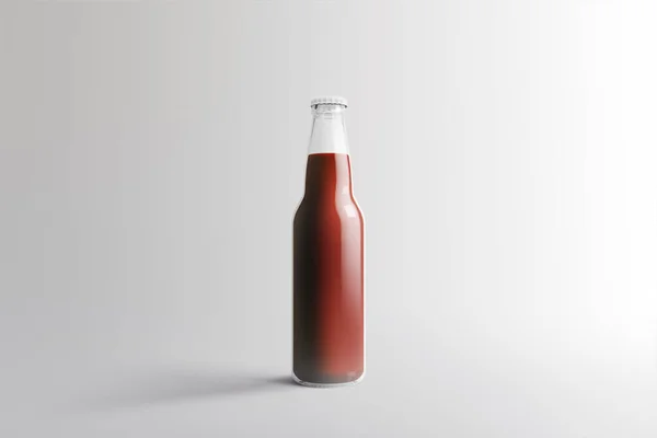 各种水果苏打水瓶 无酒精饮料与水滴隔离在白色背景 3D渲染 适合您的设计项目 — 图库照片