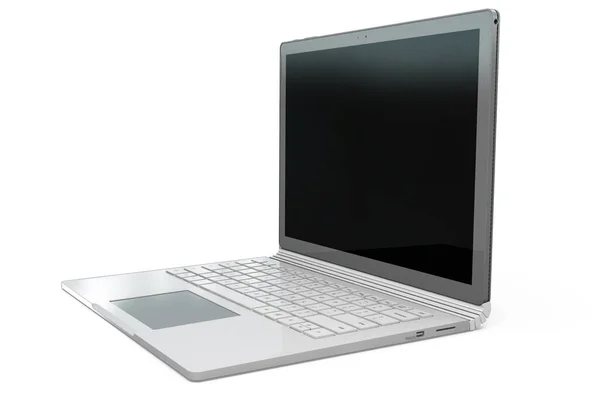Rendering Laptop Notebook Mock White Background Gadget Tecnología Para Concepto —  Fotos de Stock