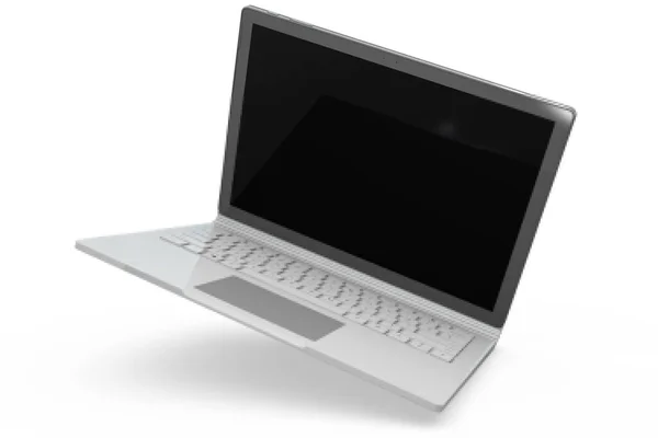 Renderização Notebook Laptop Mock Com Fundo Branco Dispositivo Tecnologia Para — Fotografia de Stock