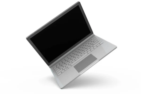 Rendering Laptop Notebook Mock White Background Gadget Tecnología Para Concepto — Foto de Stock