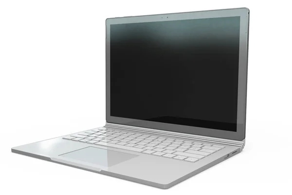 Renderowanie Laptopa Notebook Makieta Białym Tle Gadżet Technologiczny Hipsterskiej Koncepcji — Zdjęcie stockowe