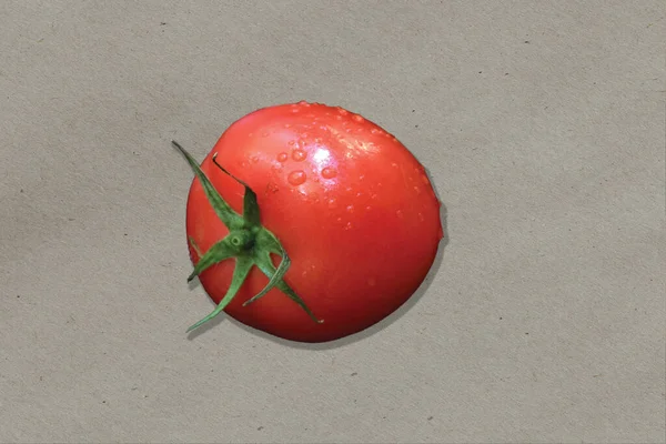 Vue Rapprochée Tomates Rouges Fraîches Isolées Sur Table Cuisine Adapté — Photo