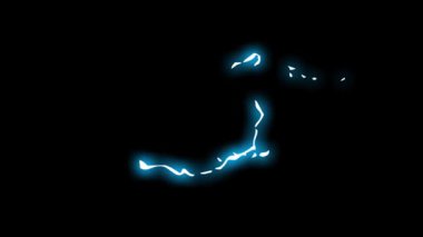 Koyu bir arkaplanda canlı mavi elektrik enerji animasyon titreşimleri.